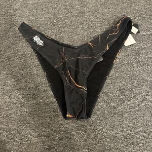 SWIXXZ Maggie Lindemann Size XL Orange Thunder High Leg Bikini Bottom
